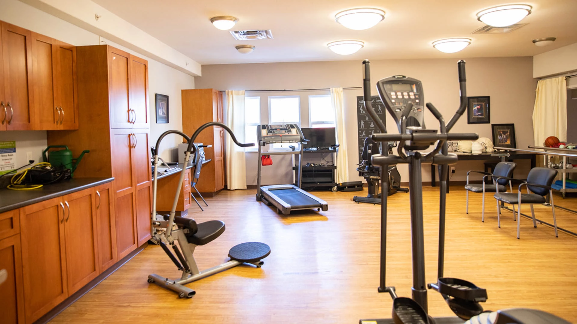 On-site fitness centre is available.
